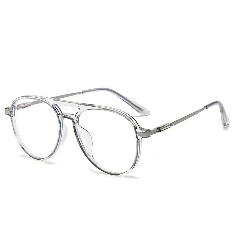High Definition Anti Blue Presbyopic Glasses Men Womens New Trend Reading Glasses Oversized Frame Double Beam Frame Far Sight