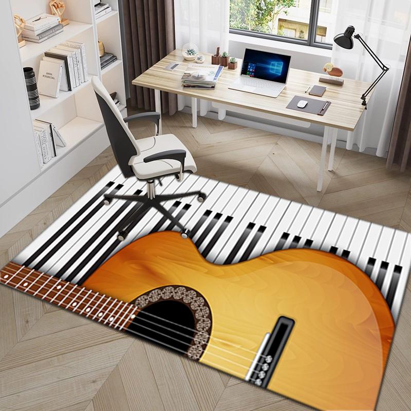1Pc Piano keys music Printed circular carpet, home door mat, outdoor travel protection carpet A14