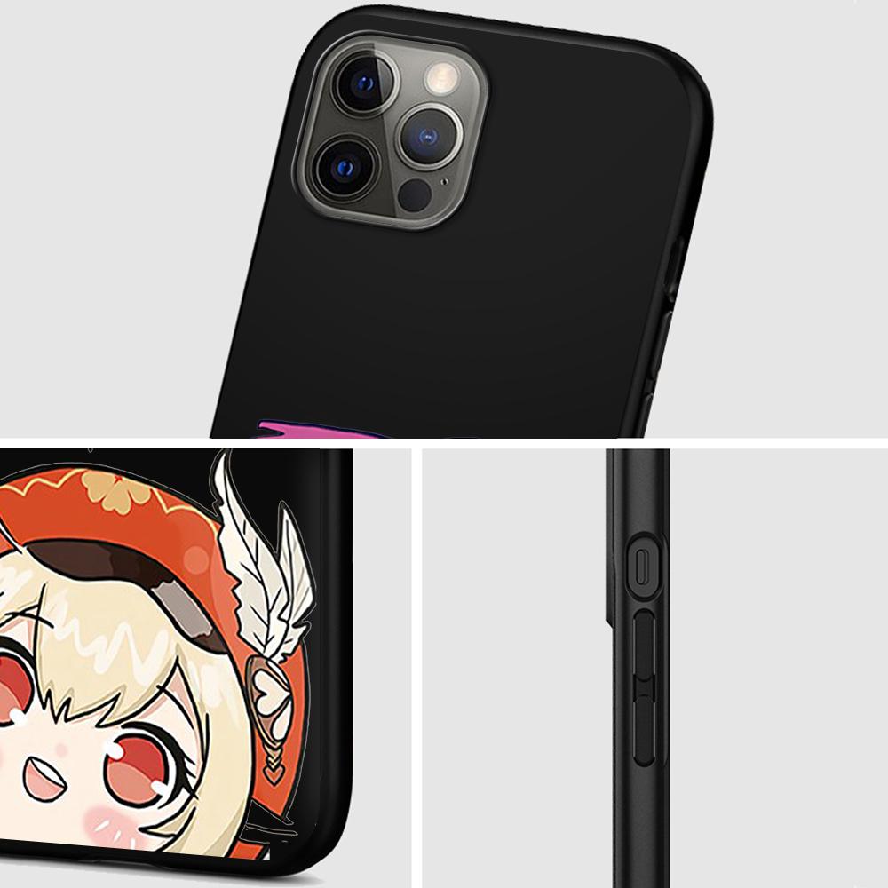 Phone Case for Apple iPhone 14 11 13 Pro Max 12 Mini XR 7 8 + SE 2020 XS 6 6s Plus 5 5s Genshin Impact Anime Cute Silicone Cover
