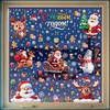 Amazon Christmas Decorations Elk Snowman Snowflake Glass Stickers Dreamy Wreath Christmas Tree Static Stickers