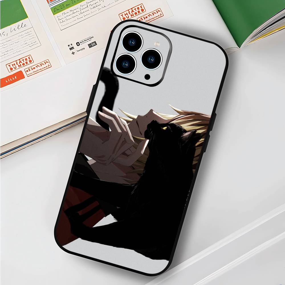 Anime H-Haikyuu Nekoma Phone Case For IPhone 17 Air 16 15 14 13 Pro Max 11 12 Black Silicone Cover