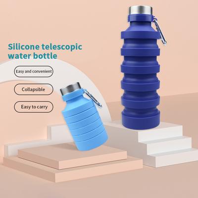 New Product Release  800ml Creative Silicone Folding Water Bottle  Student Outdoor Sports Water Bottle With Large Capacity
