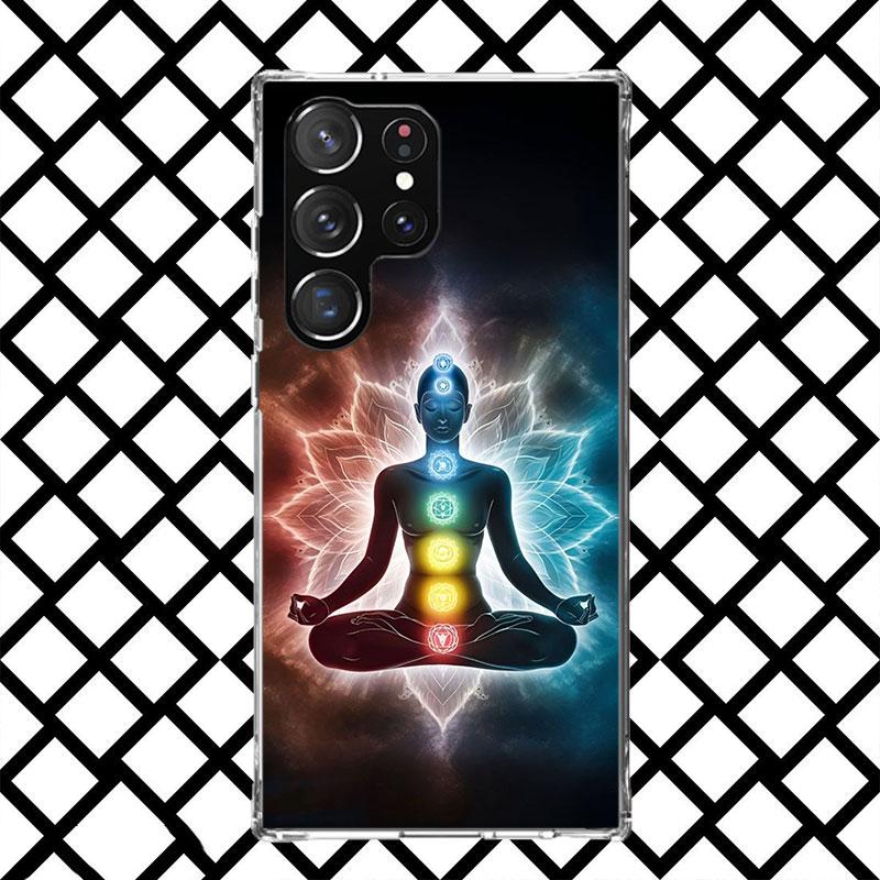 Yoga Chakra Spiritual Energy Universe Phone Case for Samsung Galaxy S26 S25 Edge S24 S23 Ultra S22 Plus S21 FE S20 + Soft Cover