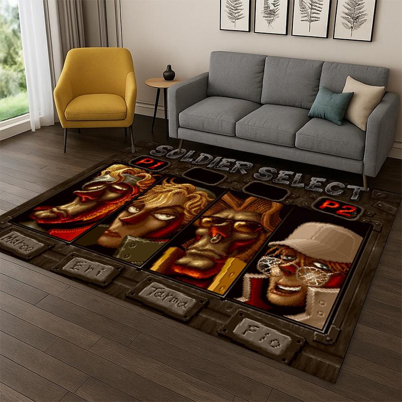 

Retro Game Metal Slug Cartoon Carpet Rug for Playroom Bedroom Living Room Sofa Home Decor,kid Game Area Rug Non-slip Floor Mat 40x60cm