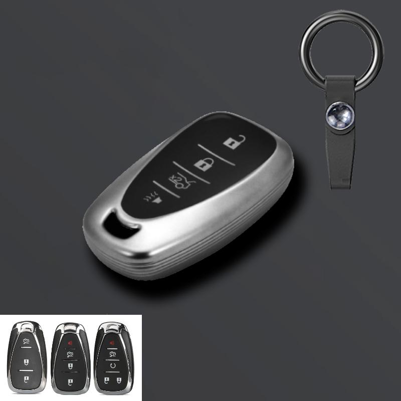 Grey Tpu Car Key Cover Case For Chevrolet Onix Equino Orlando Cruze Spark Sonic Camaro Volt Bolt Trax Malibu Blazer Traverse