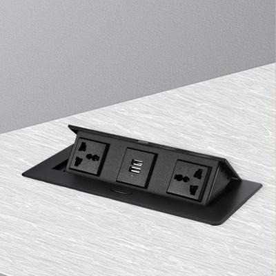 Masaüstü Gizli Soket Gömülü Priz, Çok İşlevli Konferans Odası Çift USB Bağlantı Noktası
