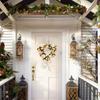Artificial Flower Wreath Heart-Shaped Rose Fake Garland Simulated Roses Room Door Hanging Decoration Wedding Party Decoration