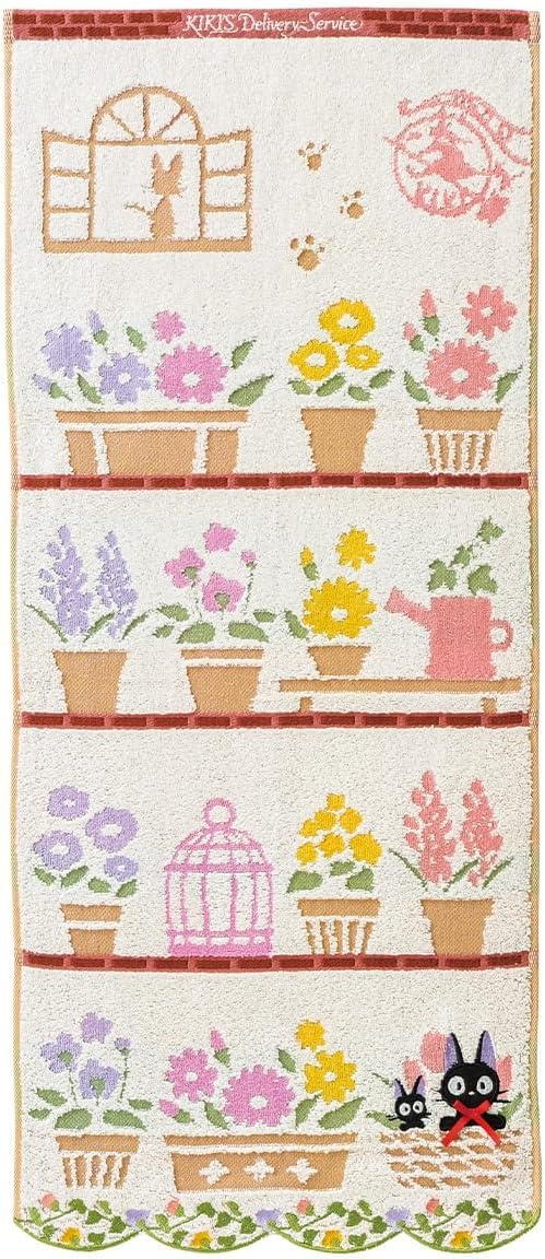 

Marushin Face Studio Ghibli Delivery Favorite 34 x 1005036300 Полотенце, Служба доставки Кики Джиджи, Цветок, 80см, 100% Хлопок,