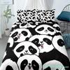 Cartoon Cute Panda Polyester Bedding Sets Child Kids Covers Boys Bed Linen Set For Teens King Size Bedding Set