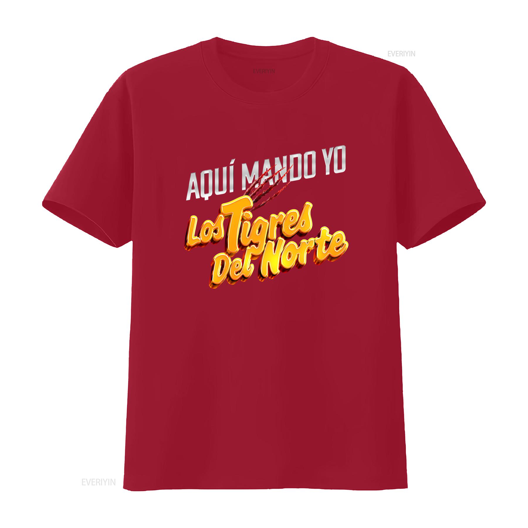 Los Tigres Del Norte Aqui Mando Yo T Shirt S 5XL 2024 Trendy Design for Fans vintage Washed streetwear Versatile Soft Stylish S