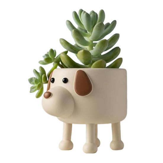 Puppy Flower Pot Cute Ceramic Plant Pot Desktop Decorative Dog Planter