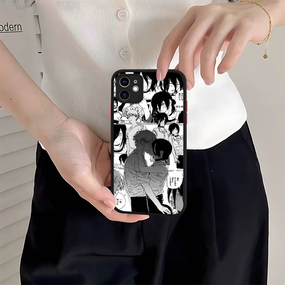 

Cool Anime R-Reze For IPhone 16 15 14 Plus 13 12 11 Pro Max X XS MAX Translucent Matte Shockproof Cover iphone 14 pro