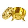 Metallisch Goldene Bonbonschale Vintage Kunststoff Party Süßigkeiten Schale Rund Dekorative Aufbewahrungsbox für Schmuckstücke Kleine Accessoires Schmuck