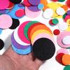 100-300pcs Round Non Woven Felt Circle Pads 15-45mm Colorful Fabric Patches Dots Appliques For DIY Scrapbook Handicrafts Decor