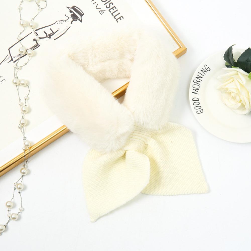 1Pc Scarf Female Winter Korean Version Female Plush Sweet Thickened Warm Autumn And Winter Student Scarf Versatile