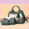 Fashion Flower Pattern Handbag With Inner Zipper Pocket And Crossbody Strap For Women