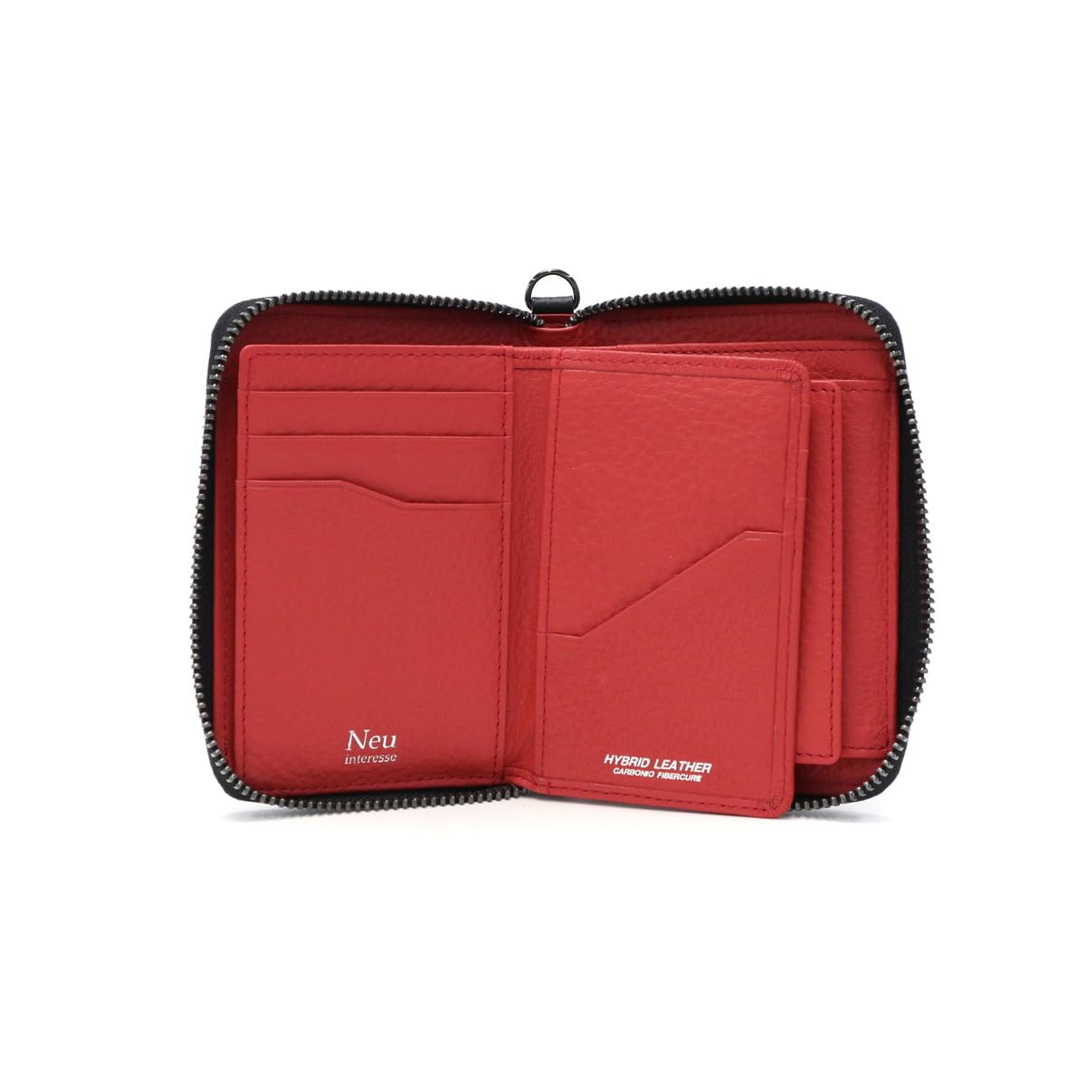 

Neu interesse Schatten Bifold Wallet Zipper Inner Flap Bill 0708 Black x Red 2.0 (Vertical Closure, Compartment)