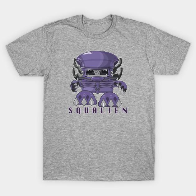 

Unisex Fashion TShirt Squalien Print TShirt Plus Size S-5XL T-Shirt 100%Cotton Tops O Neck Short Sleeve Tees M серый