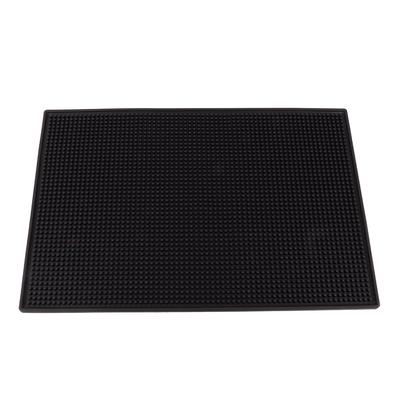 Drip Mats Cocktail Tea Cup Mug Waterproof Kitchen Service Bar Mat (Black Large Type)
