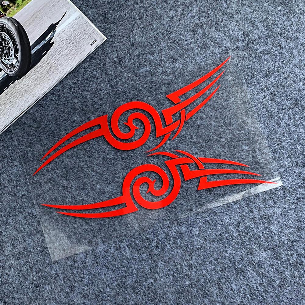 Reflective Waterproof Motorcycle Helmet Rune & Body Sticker - Scratch Resistant Decorative Cover.