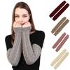 Long Arm Wrist Sleeve Solid Color Over Elbow Gloves Fashion Fingerless Gloves  Girls