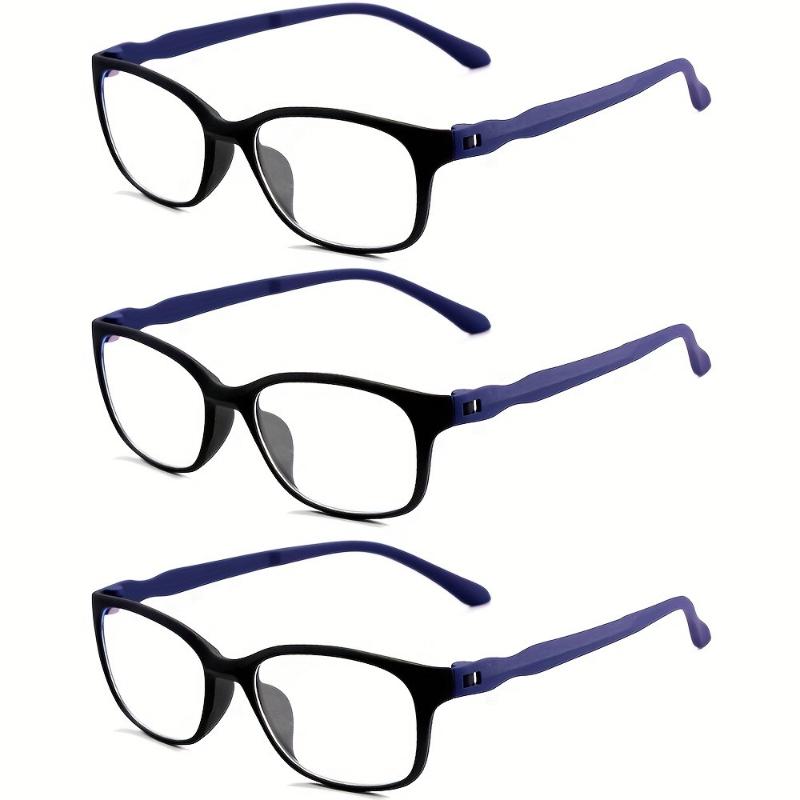 

3 Piece Set of Anti Blue Light Reading Glasses for Men and Women Fashionable High-definition Reading Glasses 4.0