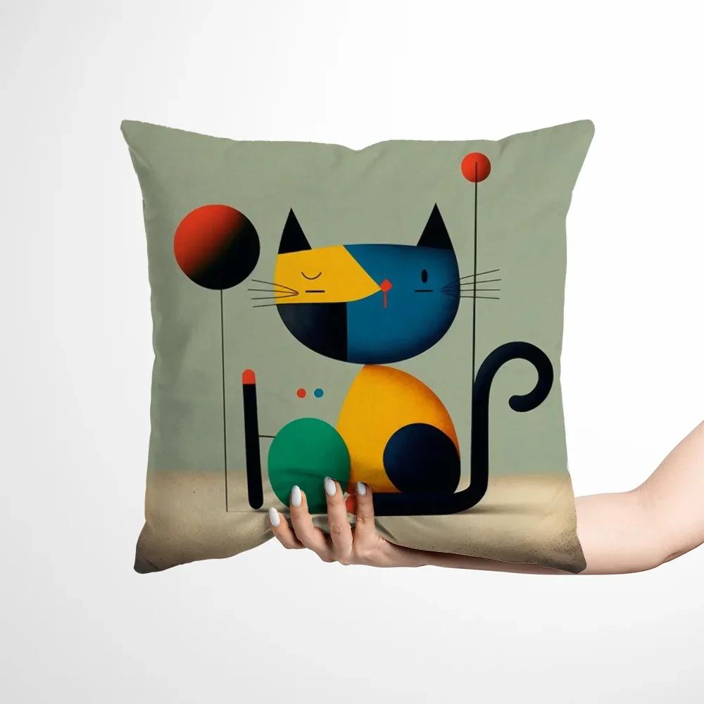 Povlak na polštář Picasso's Cat Povlaky na polštáře Dekorační polštáře na dívčí postel Ozdobné polštáře x Povlaky na polštáře