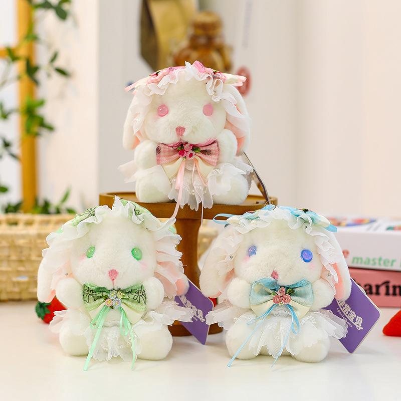 Super Cute Lolita Rabbit Plush Pendant for Best Friend Birthday Gift Sakura Rabbit Confession Doll Backpack Hanging Decoration