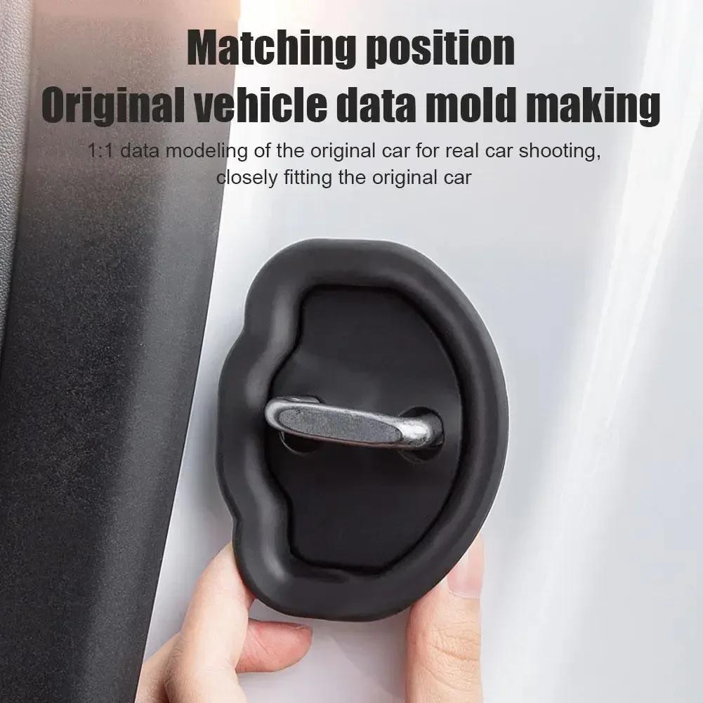 Door Shock Absorber Pad For Tesla Model 3 Y X S Highland 2025 2025 Flexible Lock Protector Silicone Auto Door Lock Latches Cover