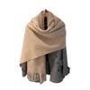 NINA SOLOR Double-Sided Heavyweight Ripple Cashmere Scarf