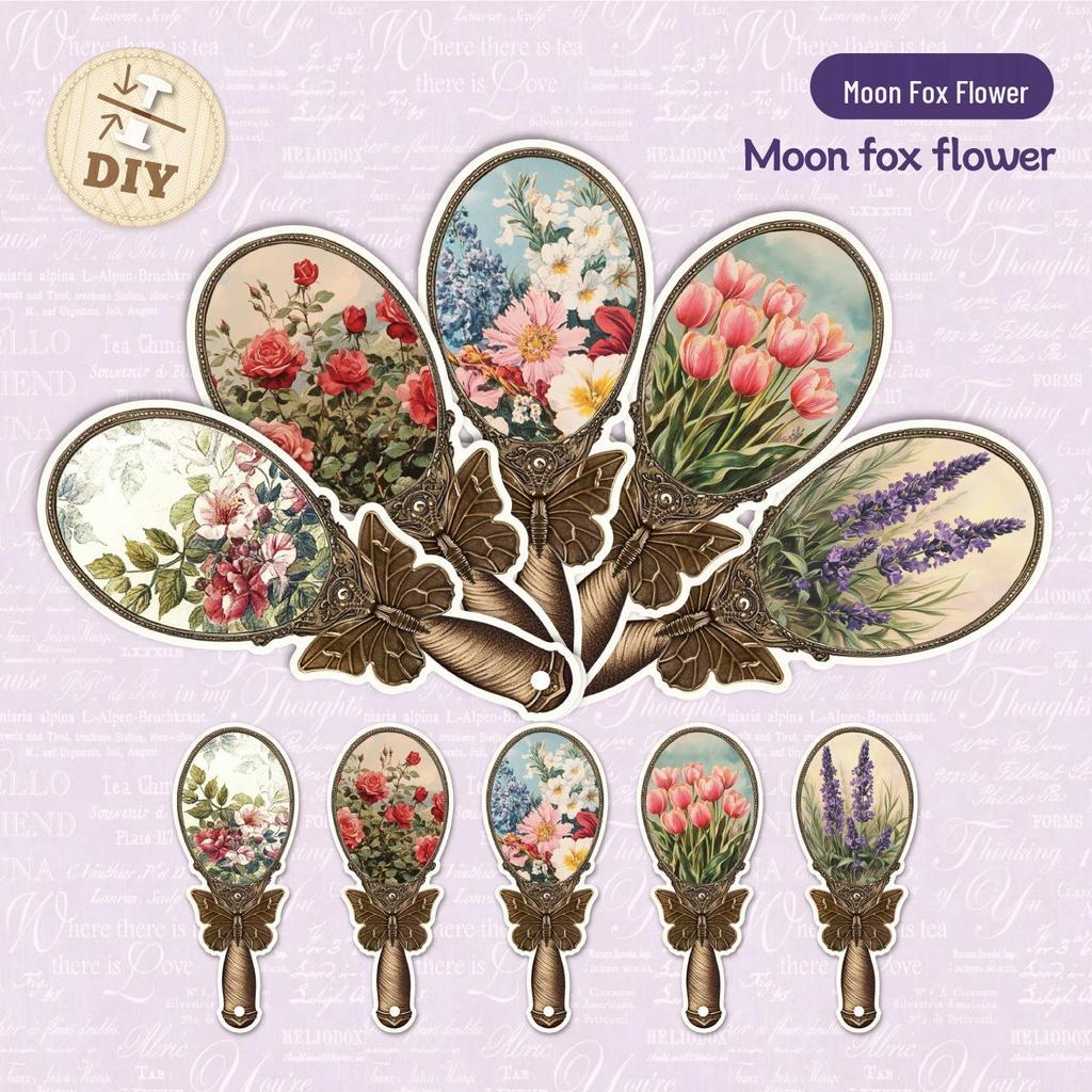 Victoria Retro Fan Bookmark & Cute DIY Stickers for Creative Planners