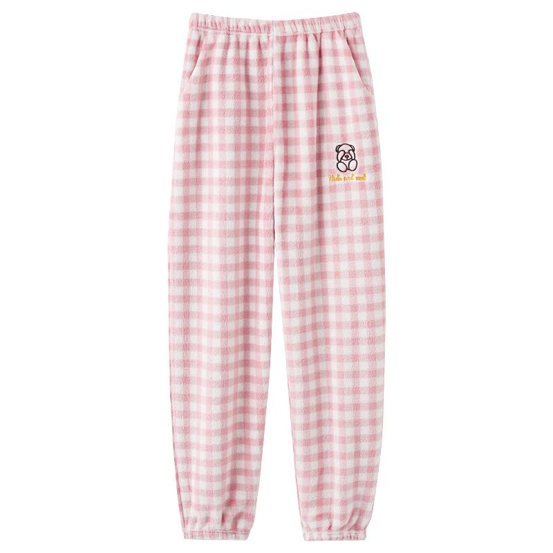 Women's Winter Plush Warm Pajama Pants - Loose, Thickened, Cozy Trousers