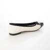 IK Plus Women's Quilted Flat Pumps, Size 153, White Quilting/Black, Size E, 25.5 Cm, 2E