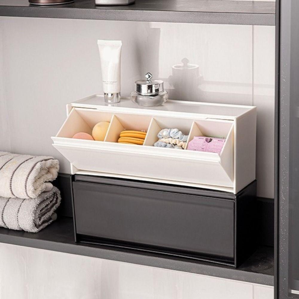Plastic Magnetic Refrigerator Storage Box Wall Mounted Side Hanging Storage Rack Bathroom