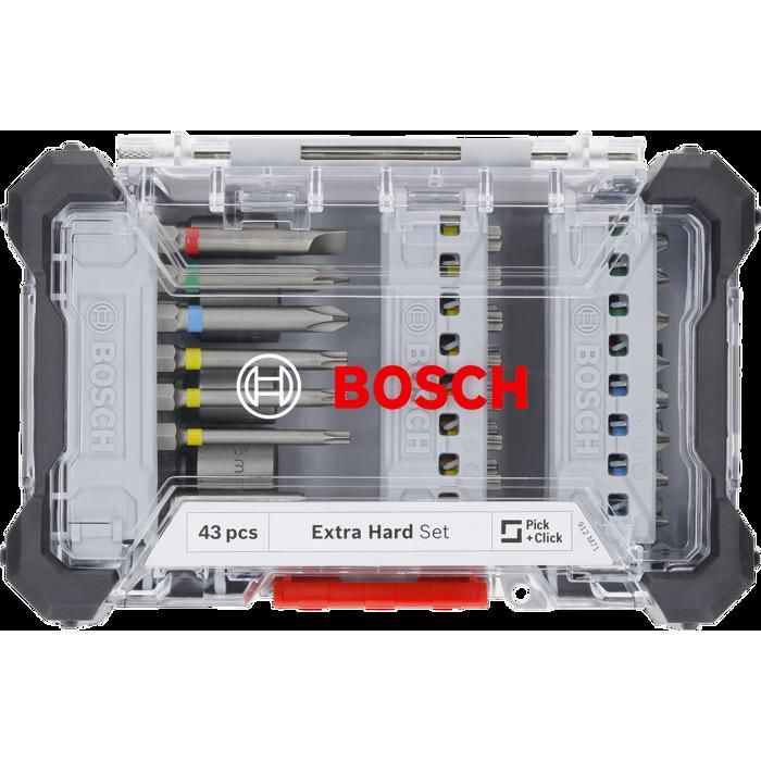 Coffret D'embouts De Vissage - Bosch - 2607017723 - 43 Pièces - Acier S2 - Boîte Pick and Click