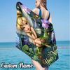 Custom Name Tin-ker Bell Beach Towel - Soft, Ultra-Absorbent Microfiber, Lightweight, Perfect for Beach, Parties, Travel, Camping