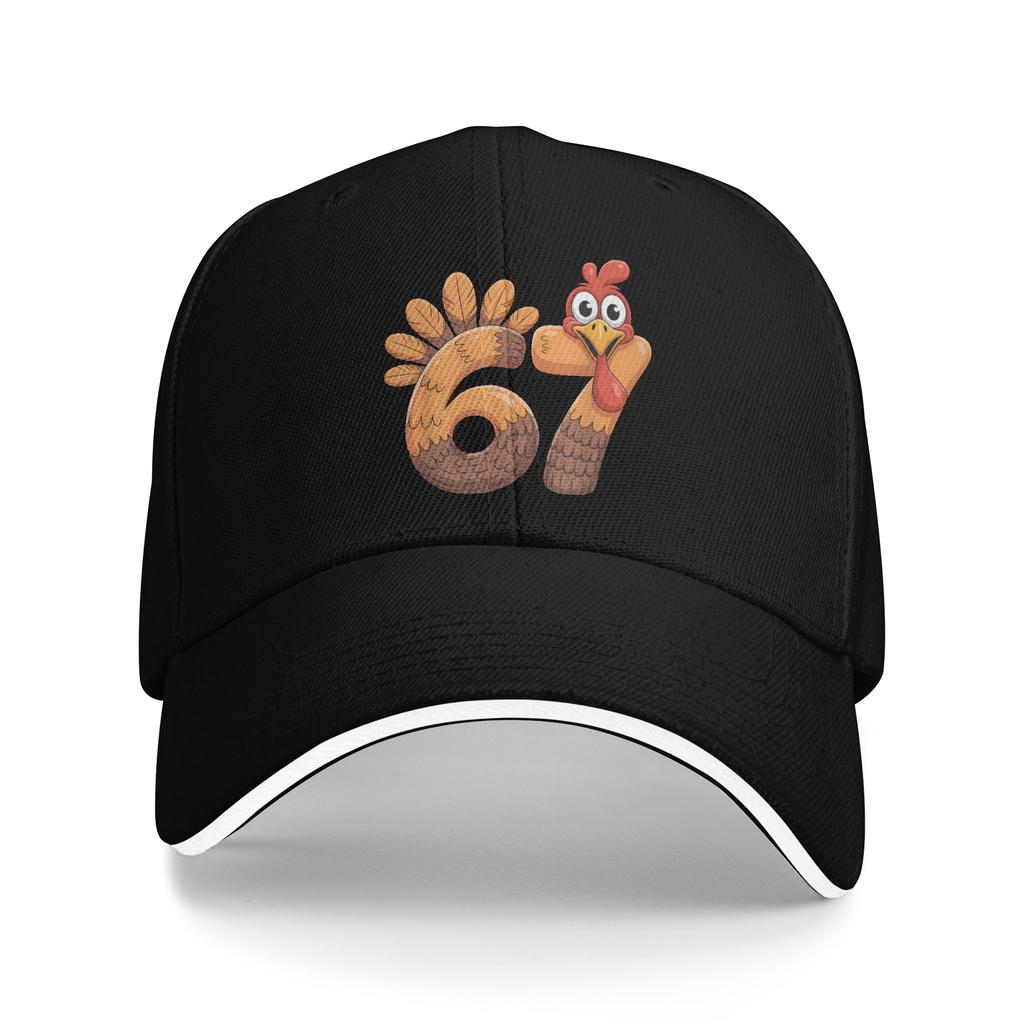 67 Thanksgiving Fun Turkey Thanksgiving 67 Turkey Baseball Cap Men Print Trucker Hat Summer Trendy Running Hippie Baseball Caps
