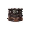 Men's Retro Leather Bracelet Set: Tree of Life Series (6 Pieces)