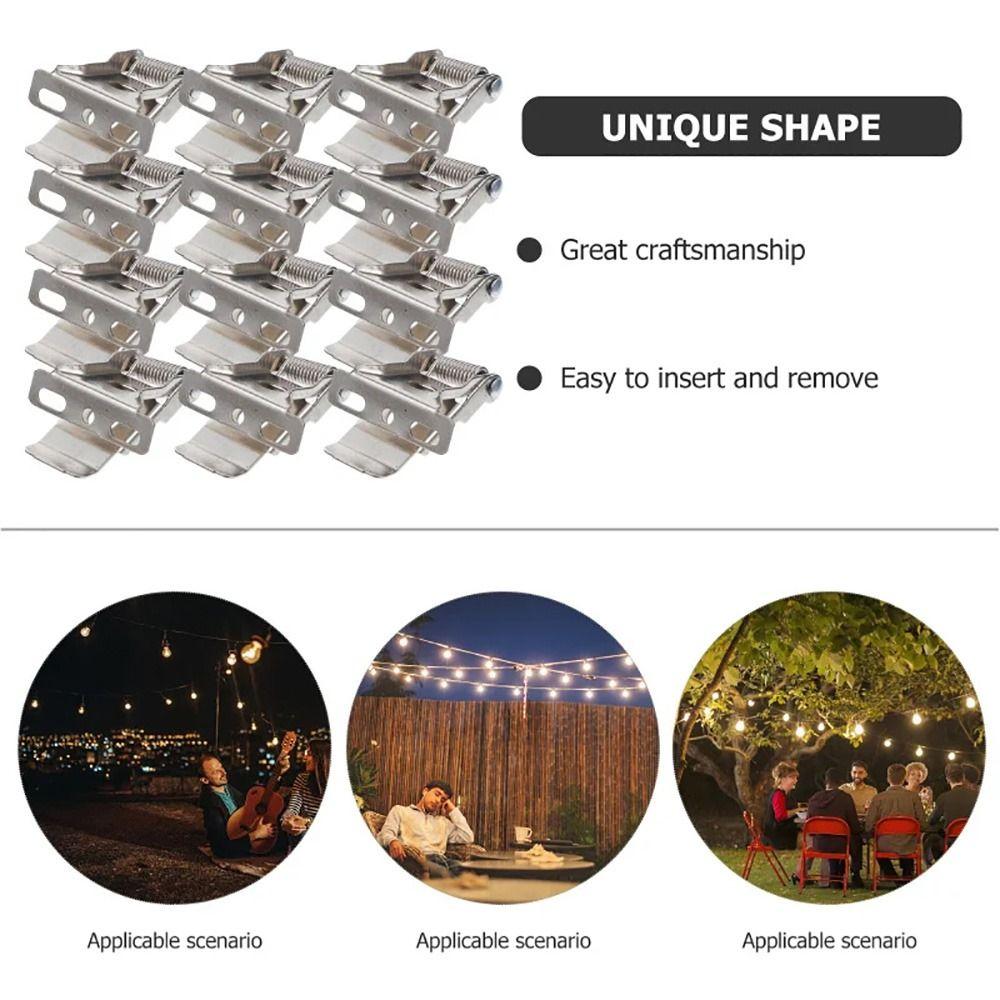 4 Pièces Clips de Fixation pour Spots Encastrés en Fer Ressort Argenté Serre-Lampe pour Plafonnier Avec Support Trois Trous Clips à Ressort pour Montage de Lumière