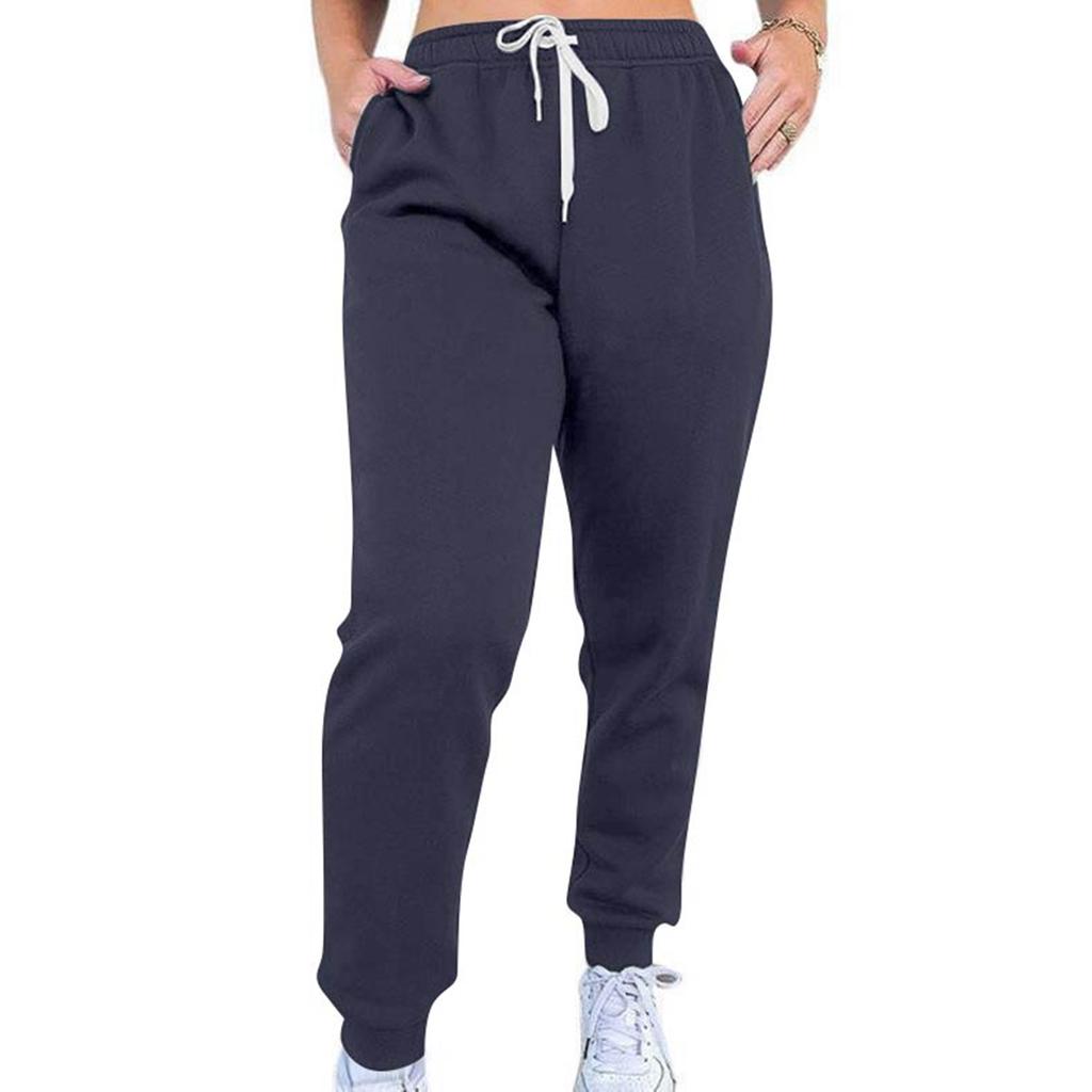 Women's Casual Pants High-waisted Belted Jogging Pants With Pockets