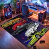 Retro Car Print Rug, Non-slip Rug, Suitable for Living Room, Bedroom, Game Room, Computer Room, and Home Décor.