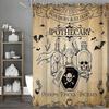Squelette d'Halloween Vintage, Horreur, Magie, Effrayant, Chauve-souris, Rideau de douche Potions Wickham, Rideau de douche décoratif pour salle de bain, Wate
