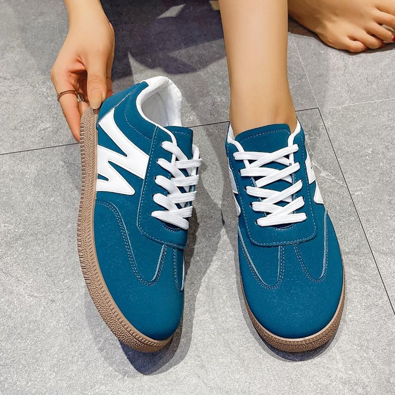 Retro Red Women's Spring New Flat-bottomed Student Board Shoes Casual Sports Shoes