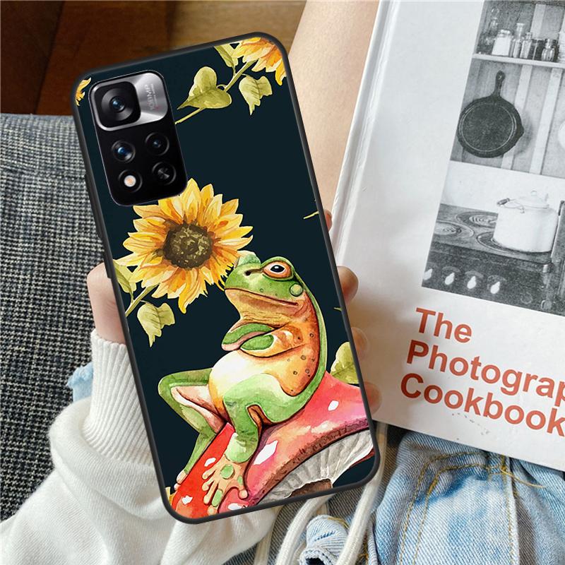 

Cottagecore Frog Mushroom Kawaii Fundas для Xiaomi Redmi Note 8 9 10 11 Pro Note 10S 9S 8T Redmi 10 9 9A 9T 9C чехол для телефона Redmi Note 10S