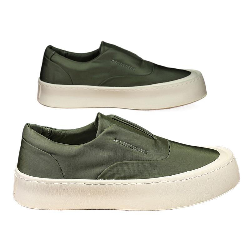 Sommer Grüne Slipper Herrenmode Bequem Atmungsaktiv Slip-on Herren Freizeitschuhe Original Rutschfeste Plateau-Sneaker Männlich