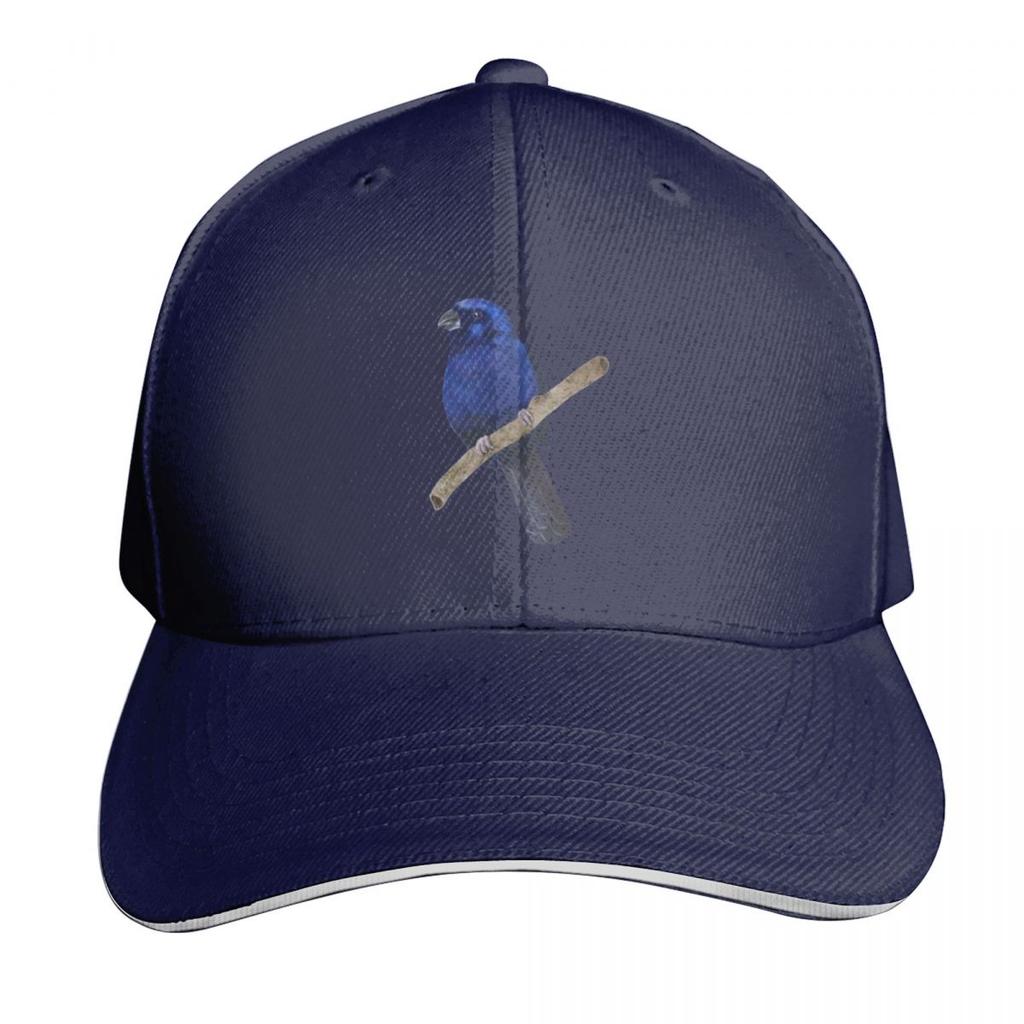 Ultramarine Grosbeak Bird Baseball Cap Custom Cap Golf Hat Horse Hat Summer Hat Caps Women Unisexs