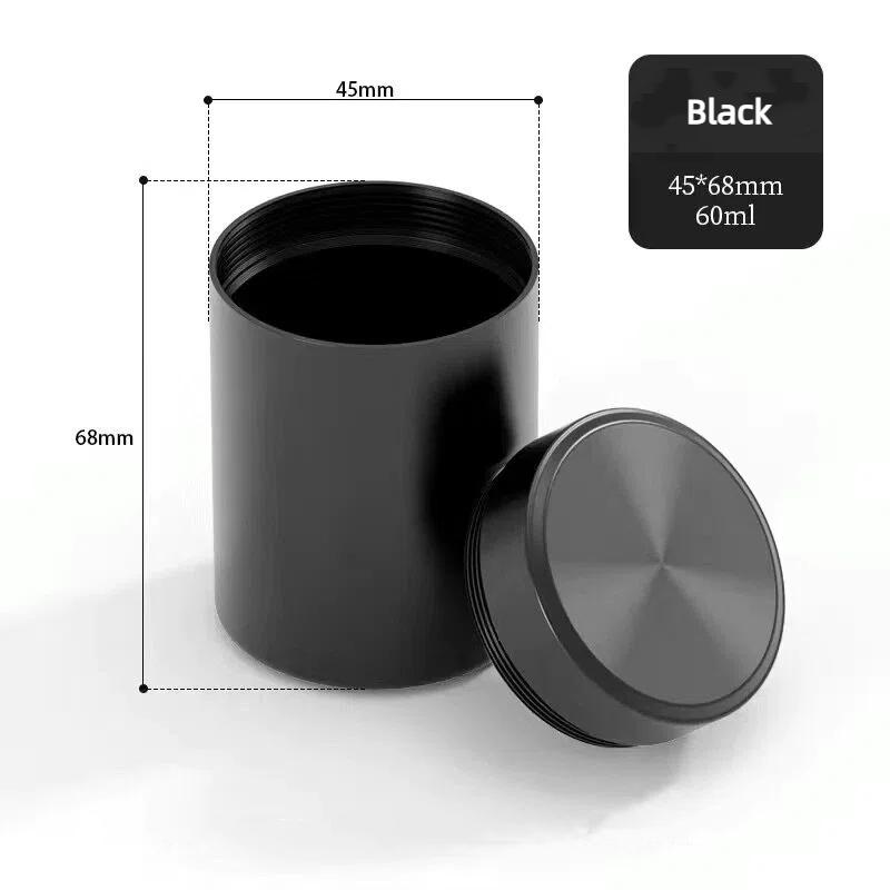 Luftdichte Geruchsdichte Teedose aus Aluminiumlegierung Mini Kräuter Vorratsbehälter Tragbarer Kaffee Aufbewahrungsbehälter Auslaufsichere Teedose