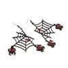Punk Spider Web Earrings Zinc Zinc Alloy Spider Pendant Earrings Aesthetic Halloween Earrings  Party