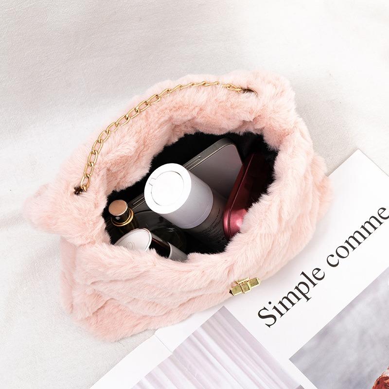 Mao Mao messenger bag women's autumn and winter new trendy fashion simple chain shoulder bag lock small square bag