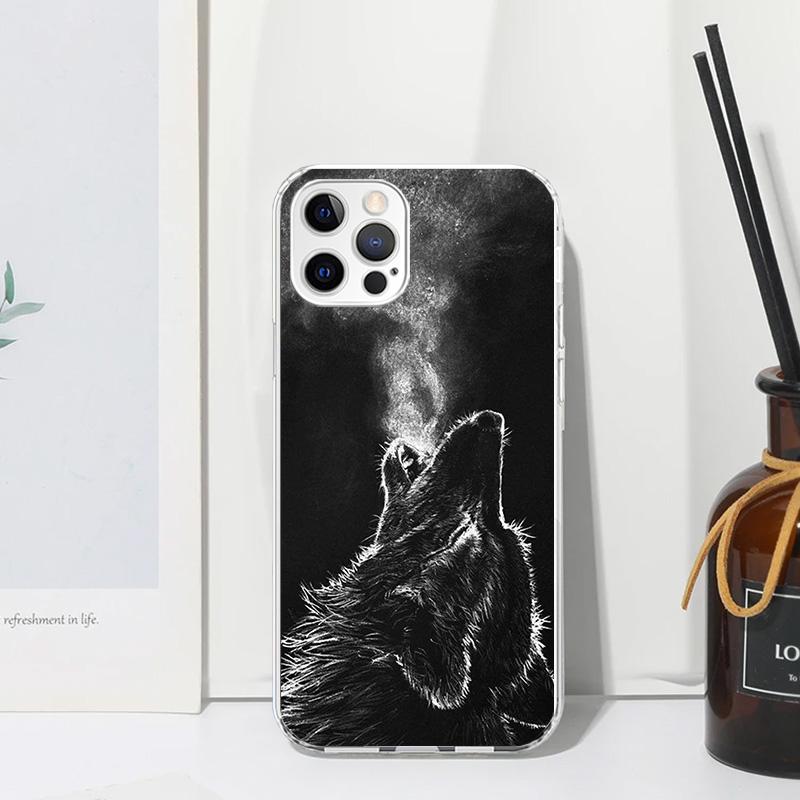 

Angry Animal Wolf Fierce Phone Case For Iphone 17 Air 16 15 Plus 16E 14 Pro Max 13 Mini 12 11 7 8 SE Fundas Soft Back Cover 17 A iPhone 16 Pro Max